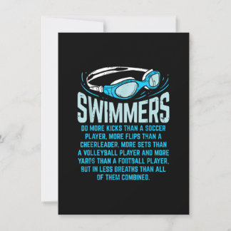 Schwimmen macht mehr Kicks ich lustige Geschenke s Einladung