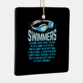 Schwimmen macht mehr Kicks ich lustige Geschenke s Keramikornament (Rechts)