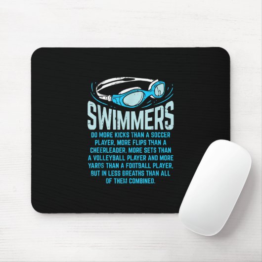 Schwimmen macht mehr Kicks ich lustige Geschenke s Mousepad (Mit Mouse)