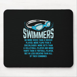 Schwimmen macht mehr Kicks ich lustige Geschenke s Mousepad