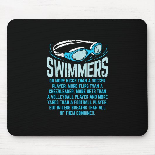 Schwimmen macht mehr Kicks ich lustige Geschenke s Mousepad (Vorne)