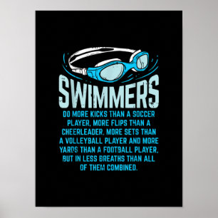 Schwimmen macht mehr Kicks ich lustige Geschenke s Poster