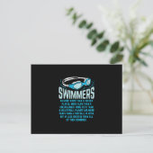 Schwimmen macht mehr Kicks ich lustige Geschenke s Postkarte (Stehend Vorderseite)