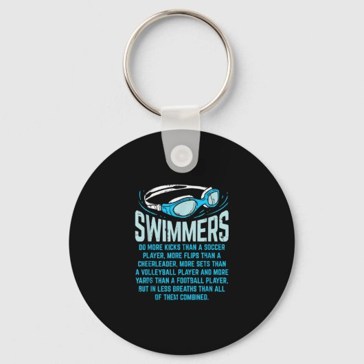 Schwimmen macht mehr Kicks ich lustige Geschenke s Schlüsselanhänger (Vorderseite)