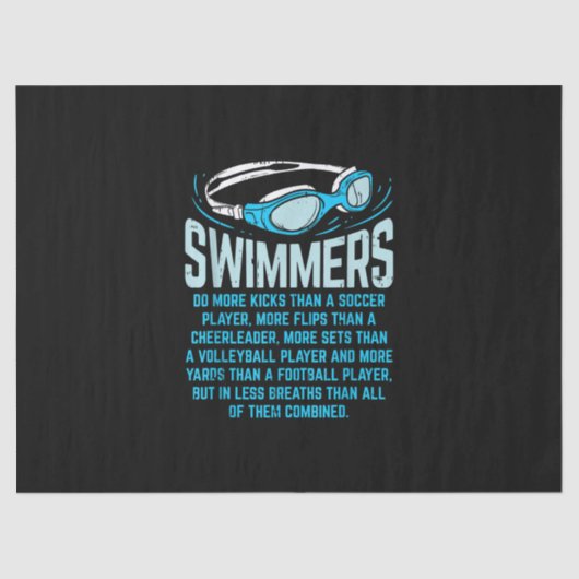 Schwimmen macht mehr Kicks ich lustige Geschenke s Seidenpapier (Vorderseite)