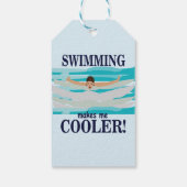 Schwimmen macht mich Cooler schwimmen Geschenkanhänger (Rückseite)
