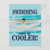 Schwimmen macht mich Cooler schwimmen Postkarte (Vorderseite)