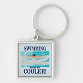 Schwimmen macht mich Cooler schwimmen Schlüsselanhänger (Vorne)