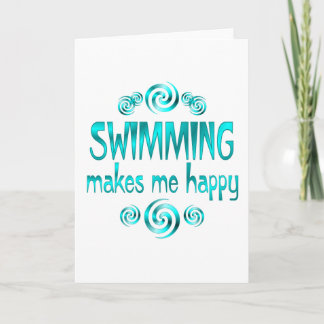 Schwimmen macht mich glücklich karte