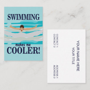 Schwimmen macht mich zu einem kühleren Schwimmtrai Visitenkarte