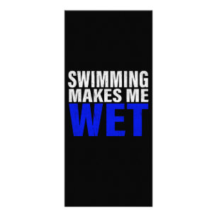 Schwimmen macht mich zum langen T - Shirt Werbekarte