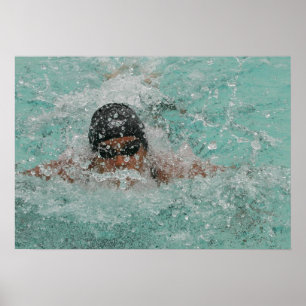 Schwimmen-Mädchen 28" x 20", Wert-Plakat-Papier Poster