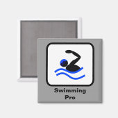 Schwimmen Magnet (Vorderseite/Rückseite)