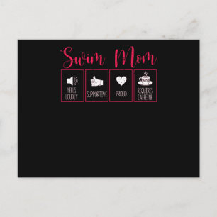 Schwimmen Mama Inhalt Sonnenbaden Mama Schwimmbad Postkarte