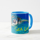 Schwimmen-Meeresschildkröte Tasse (VorderseiteRechts)