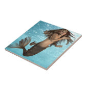 Schwimmen-Meerjungfrau Trivet Fliese (Seite)
