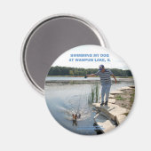 SCHWIMMEN MEIN HUND MAGNET (Vorderseite/Rückseite)