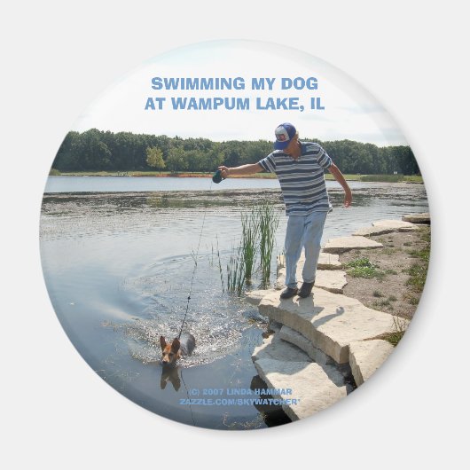 SCHWIMMEN MEIN HUND MAGNET (Vorne)