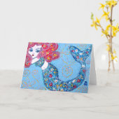 Schwimmen mit Anmut Karte (Gelbe Blume)