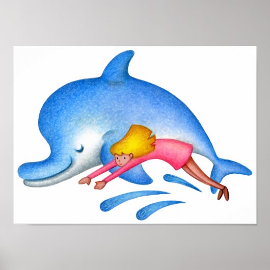 Schwimmen mit Delfinen. Poster (Vorne)
