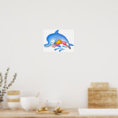 Schwimmen mit Delfinen. Poster (Küche)