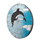 Schwimmen mit Delphinen Dartscheibe (Vorderseite rechts)