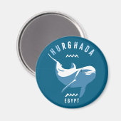 Schwimmen mit Delphinen Hurghada Ägypten T - Shirt Magnet (Vorderseite/Rückseite)