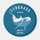Schwimmen mit Delphinen Hurghada Ägypten T - Shirt Magnet (Vorne)