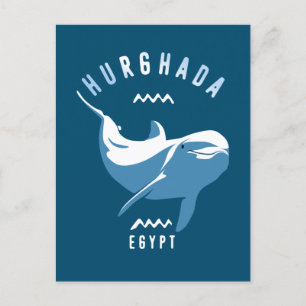 Schwimmen mit Delphinen Hurghada Ägypten T - Shirt Postkarte