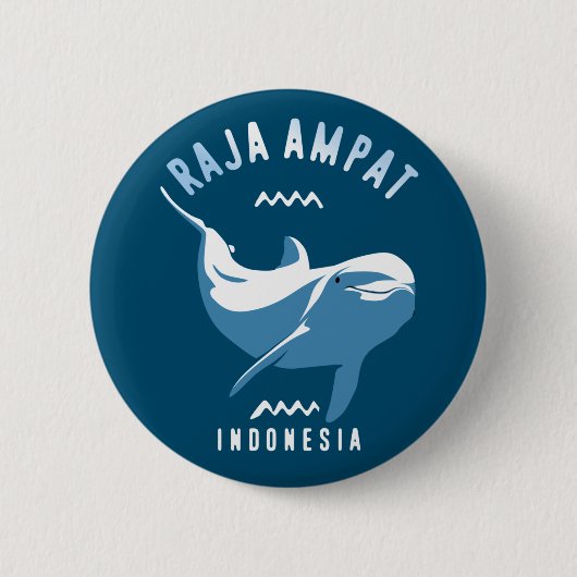 Schwimmen mit Delphinen in Raja Ampat Button (Vorderseite)