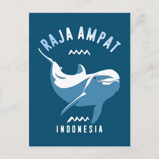 Schwimmen mit Delphinen in Raja Ampat Postkarte (Vorderseite)