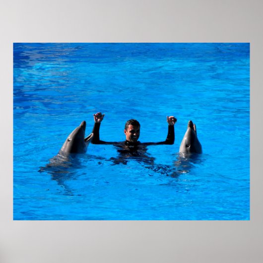 Schwimmen mit Delphinen in Spanien Poster (Vorne)