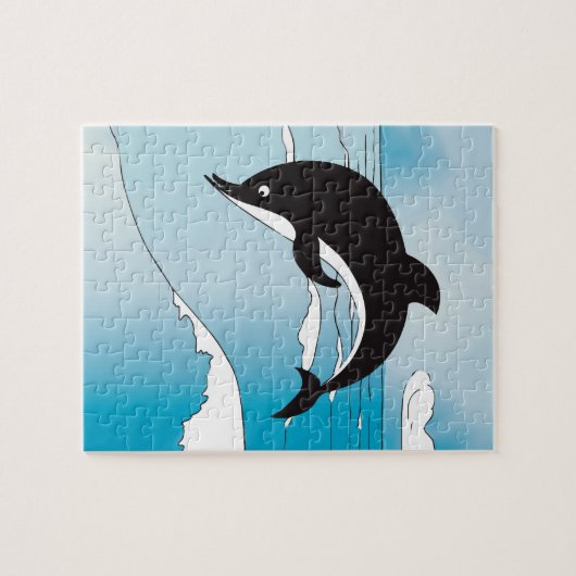 Schwimmen mit Delphinen Puzzle (Horizontal)