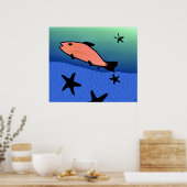 Schwimmen mit dem Stern-Plakat Poster (Küche)