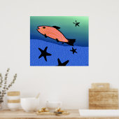 Schwimmen mit dem Stern-Plakat Poster (Küche)
