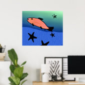 Schwimmen mit dem Stern-Plakat Poster (Heimbüro)