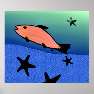 Schwimmen mit dem Stern-Plakat Poster