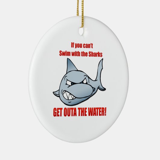 Schwimmen mit den Haifischen Keramikornament (Rechts)