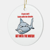 Schwimmen mit den Haifischen Keramikornament (Links)