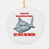 Schwimmen mit den Haifischen Keramikornament (Hinten)
