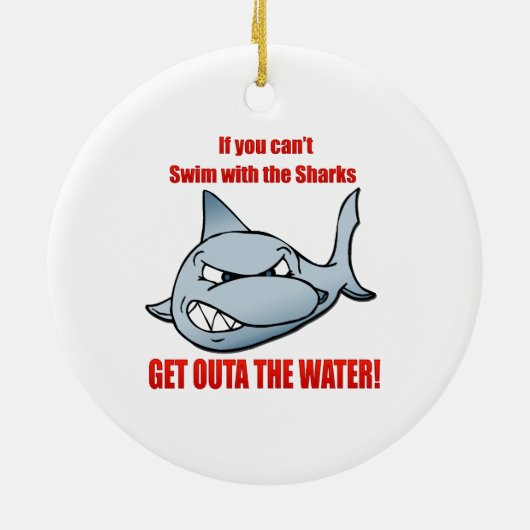 Schwimmen mit den Haifischen Keramikornament (Hinten)