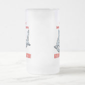Schwimmen mit den Haifischen Mattglas Bierglas (Mittel)