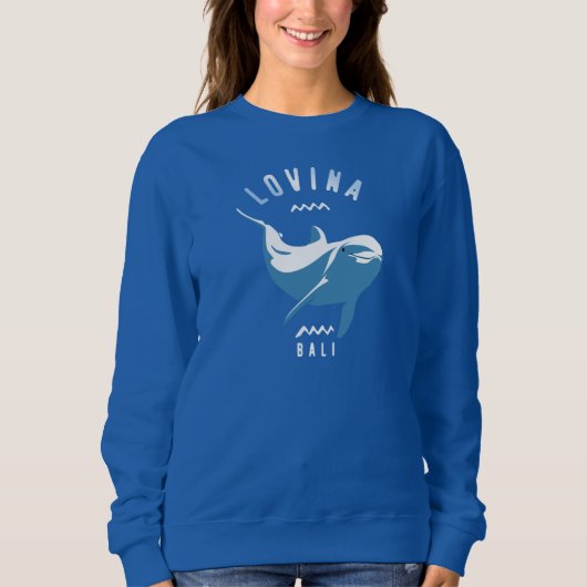 Schwimmen mit Dolphins Lovina Bali Sweatshirt (Vorderseite)