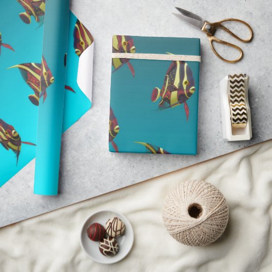Schwimmen mit Fischen Geschenkpapier (Kunsthandwerk)
