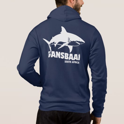 Schwimmen mit großen weißen Haien - Gansbaai Tauch Hoodie (Rückseite)