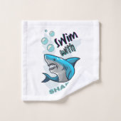 schwimmen mit Haien Badhandtuch Set (Waschlappen)