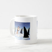 Schwimmen mit Haien Kaffeetasse (Vorderseite Links)