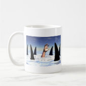 Schwimmen mit Haien Kaffeetasse (Links)