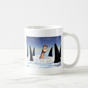 Schwimmen mit Haien Kaffeetasse