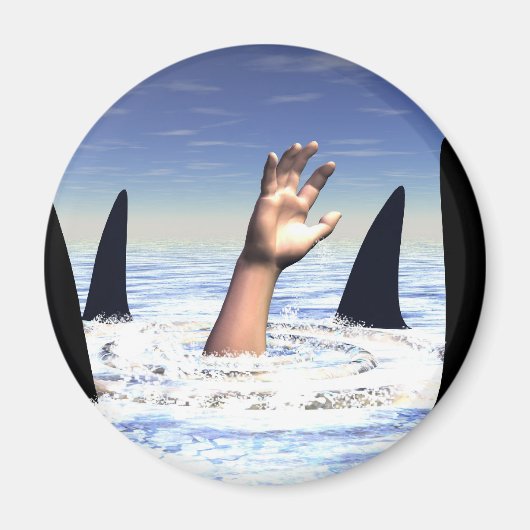 Schwimmen mit Haien Magnet (Vorne)